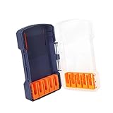 JISADER Kompakter Bohrer Organizer mit Snap Fit Schutzaufbewahrung, Leerer Koffer Zum Organisieren Und Perfekt für Heimwerkstätten, Blau