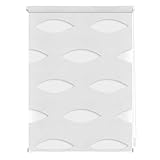 Lichtblick Doppelrollo Klemmfix ohne Bohren, Ellipse, Blickdicht, Klemmträger-Montage, Sichtschutz, Wandmongtage, Deckenmontage, für Fenster Weiß,90 cm x 150 cm (B x L)