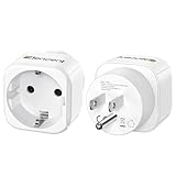 LENCENT 2X Reise Adapter Stromadapter Typ-B Schuko Europa DE zu Amerika Reisestecker Netzadapter für USA Kanada Mexiko Kolumbien Thailand Steckdose