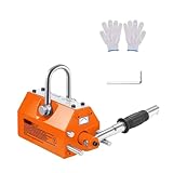 CSPJPIZIYB Magnetheber, Magnete Stark mit Entriegelung, Permanent-Hebemagnete, Hochleistungsmagnet für Hebezeuge, Werkstattkrane, Blöcke, Bretter(600kg/1320lb)