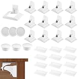 Kindersicherung Schrank, 12stk Kindersicherung mit 3stk Schlüssel, Kindersicherung Schubladen, Magnet Kindersicherung Schrank, Magnetische Kindersicherung, schubladensicherung baby, Weiß