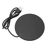 Wakects Tassenwärmer, USB Tassenwärmer mit Smart-Touch-Schalter und intelligenter konstanter Temperatur, Heizuntersetzer für Heißgetränke, Kaffee, Ø 10,3 cm