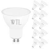 WTL GU10 Sockel 10er LED-Lampe, 40W Äquivalent (5W), 4000k Naturweiß, 400Lm Nicht dimmbare Basis Schienenleuchte Einbaustrahler Spotlight