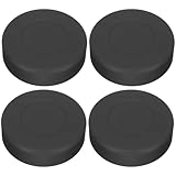 VANZACK Eishockey Pucks, Inline Hockey Puck Street Hockey Puck Spiel Trainings Pucks Gummi-Trainingspucks für Erwachsene und Kinder 4 Stück (Schwarz)