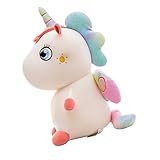 Warmhm 1 Stück Einzigartiges Einhorn Plüschtier Dekorative Kuscheldoll aus Hochwertigem Hautfreundlichem Material für Alter und Kreative Deko für Schlafzimmer und Mehr