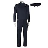 Satoru Gojou Cosplay-Uniform Japanisches Anime-Jujutsu-Kostüm für Herren, schwarzes Outfit, Oberteile, Hose (Größe XXL, Satoru, Hei)