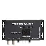 TM70 UHF TV LINK Modulator AV zu RF Konverter mit Einstellbarem -Video-Ausgangspegel, PAL Optional, Kompatibel mit Set-Top-Box, Exquisite Verarbeitung