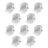 jojofuny 10 Stück Edelstahl Flanschhalterungen für Kleiderstangen 26–29cm Durchmesser Wandmontage Belastbare Gardinenstangenaufnahme für Badezimmer und Kleiderschrank