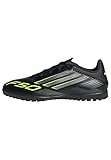 adidas Unisex F50 Club Turf Football Boots Fußballschuhe, core Black/Iron met./Lucid Lemon, 43 1/3 EU