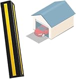 IGKQYYDZ Auto-Parkplatz-Garagenwand-Warn-Eckschutz, Wand-Eckschutz for Parkhäuser, L-förmiger Eckschutz mit reflektierendem Streifen for Garagen und Lagerhallen(Black)