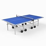 JOOLA Tischtennisplatte Outdoor J500X - Profi Tischtennistisch 12 MM Wetterfest Klappbar, blau, 274x152,5x76 cm