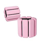 2 PCS Handgelenkgewichte Knöchelgewichte Set Gewichtsmanschetten für Fuß oder Handgelenk auf Bewegung Gehen Joggen Yoga Aerobic Pilates Gewicht Fitness Armband (black) (pink)