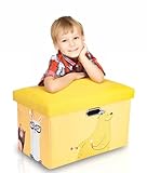 NESTICA Niedliche Spielzeug-Aufbewahrungsbox für Kinder, faltbar, Mehrzweck-Aufbewahrungsbox für Spielzeug-Organisation und Aufbewahrung, Bank mit Aufbewahrung, Spielzeugtruhe für Jungen- und