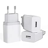 12W USB Ladegerät 3-Pack 2.4A/5V USB Stecker USB Netzteil USB Ladestecker USB Netzstecker USB Aadapter Kompatibel mit iPhone Samsung Xiaomi Huawei