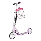 HUDORA BigWheel Scooter 205 - Stabiler Aluminium-Roller - Höhenverstellbarer & zusammenklappbarer Cityroller - Kinder- & Erwachsenenroller für bis zu 100kg - Tretroller mit Ständer