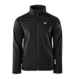 martes Mens Metin, 94% Polyester und 6% Elasthan, Wasserdicht, Softshelljacke Funktionsjacke Regenjacke Winddichte Atmungsaktiv Sport Wandern, Black, XXL