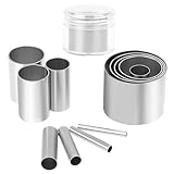 Ausstechformen aus Edelstahl, 12 Größen, 3 mm - 32 mm, für Keramik-Ton-Projekte, Kekse, Fondant, Ausstecher zum Backen, Keramik-Modellierwerkzeug, 12 Stück