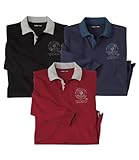 ATLAS FOR MEN - 3er-Pack Poloshirts Rugby North Club - XL