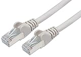 PremiumCord Netzwerkkabel, Ethernet, LAN & Patch Kabel CAT5e, FTP Schirmung, Schnell flexibel & Robust RJ45 Kabel 1Gbit/S, AWG 26/7, Kupferkabel 100% Cu, Grau, 1m
