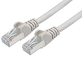 PremiumCord Netzwerkkabel, Ethernet, LAN & Patch Kabel CAT5e, S/FTP Pimf Schirmung, Schnell flexibel & Robust RJ45 Kabel 1Gbit/S, AWG 26/7, Kupferkabel 100% Cu, Grau, 5m