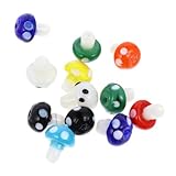 SEWACC 20 Stück Pilz Perlen in Einzigartiger Form Glasierte DIY Bastelperlen für Schmuckherstellung Umweltfreundlich Langlebig zum Auffädeln und Kreativen Basteln Farben