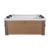 Tempo Style - Quadratischer Whirlpool MSpa Oslo Amber F-AM063W (6-Sitzer) | 160 x 160 x 65 cm | 850 Liter | 120 Massagedüsen mit 3 Geschwindigkeiten | 8 Hydrojets | Thermoabdeckung inklusive