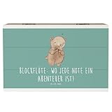 Mr. & Mrs. Panda 19 x 12 cm Holzkiste Abenteuer Blockflöte - Geschenk, Musizieren, Instrument, Tenorblockflöte, Musikinstrument, Profimusiker,