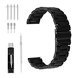 Cobee Metall ErsatzUhrenarmbänder, Schnellverschluss Edelstahl Uhrenarmbänder für Herren, 22 mm Anstoßbreite,strapazierfähiges Armband mit 1 Federsteg + 4 Ohrstiften, 1 Uhreneinsteller + 3 Nadeln