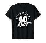 Das Leben beginnt bei 40 Knoten Kitesurfen Kitesurfer Kitesurf T-Shirt