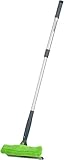 Amazon Basics Ausziehbarer Fensterabzieher mit 180 Grad drehbarem Kopf und Teleskopstange, 66–96,5 cm, perfekt zum Reinigen von Fenstern, Spiegeln, Grün, Silber, Schwarz Fliesen