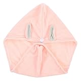 LIFKOME Süße Haar Turban Mütze aus Weichem Korallenvlies Saugfähiges Schnell Trocknendes Haartuch für Schonendes Trocknen Komfortabler Haarwickel für Nasses Haar Pflegeleichte