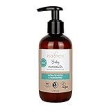 MABYEN Bio Baby Öl Mandel 200ml | Vegan, Parfümfrei, Naturkosmetik - Baby Mandelöl ideal zur Babypflege und als Baby Massageöl - in praktischer Pumpflasche - Stärkt Bindung