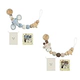 2 Stück Tier Design Schnullerkette Cup Catcher BPA-frei Sicherheitsgurt für Verstellbarer Kinderwagenkette zum Aufhängen von Trinkbecher Halteriemen für Kinderwagen