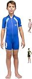 Cressi Kid Shorty Wetsuit 1.5 mm - Shorty Neoprenanzug für Kinder Ultra Stretch Neopren, Blau/Hellblau, M (3 Jahre)