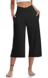 GITVIENAR Yogahose Pilates Hosen Damen Gekürzte Hose Caprihose 3/4 Sporthose für Yoga, Fitness, Casual