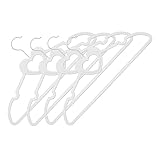 PartyKindom 10 Stück Teiliges Herzförmige Kunststoff Kleiderbügel Weiß Platzsparende rutschfeste Garderobenbügel für Strickjacken Hemden und Persönliche Kleidung Praktische Aufhänger für