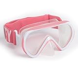 HIKOTEY Kinder Taucherbrille mit stoffband, Anti-Leck Schnorchelmaske Und elastischem Stoffband, Schnorchelmaske 180°Panorama HD Anti Nebel Anti-Leck Tauchmaske für 4-16 Jahre (Rosa 1)