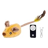 Katze in Bewegung – Mäuse Spielzeug für Katzen ferngesteuert, interaktives Katzenspielzeug | Spielzeug mit automatischer Bewegung quietschen, stimulieren den Jagdinstinkt, Spaß 'Activit