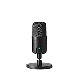 Amazon Basics Mini-USB-Kondensatormikrofon für Streaming, Gaming, Podcasting, mit Cardioid-Tonabnehmer, 5.8 x 3.4 inches, schwarz
