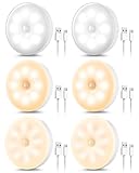 daphomeu USB Wiederaufladbares Nachtlicht mit Bewegungsmelder, Lampe mit Bewegungsmeld Innen für Schlafzimmer, Flur, Küche, Treppenbeleuchtung (6)