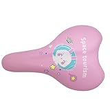 Kinder-Fahrradsattel mit Kaninchen-Design – Schaumstoff gepolsterter Fahrradsitz für 12–20 Zoll Fahrräder, passend für 22,2 mm Pfosten mit Halterung, bequemer Ersatzsattel für Jungen und Mädchen