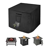 Outdoor-Kaminabdeckungen, wasserdicht, wetterbeständig, quadratische Feuerschalenabdeckung, Feuertisch, wasserdichter Schutz, für Außenterrasse, Balkon, Garten, Terrasse, , Camping,