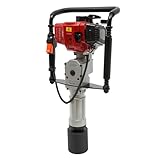 Eieblek Pfahlramme, 2 Takt Motor Benzin Pfahlramme, 1900W 52CC Benzin T Pfostenramme mit 55-70mm Hülse, Hand-Zug-Start, Zweitaktpfahlramme für Ramm-Projekten