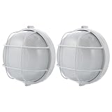 DOITOOL 2 Stück Explosionsgeschützte Saunawandleuchten aus Glas und Druckgussaluminium Feuchtigkeitsbeständig Kleine Sauna Deckenlampen für Dampfbadbeleuchtung