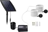 Solar Sauerstoffpumpe, 2.5 W 6V Solar Teichbelüfter, 3 Arbeitsmodi Solar Sauerstoffpumpe mit 1800mAh Akku, Leise Einstellbar Aquarium Luftpumpe Sauerstoffpumpe für Teich Gartenteich Angeln im Freien