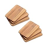 KESPER | Frühstücksbrettchen | 6er Pack | Akazienholz | Holz Schneidbrett für den täglichen Gebrauch | ideal zum servieren von Speisen