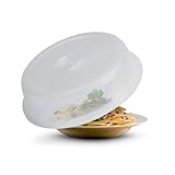 Mikrowellenabdeckung Ø26 x 7cm, (2er Set) Geschirrhülle für die Mikrowelle - Mikrowellenhaube, Spritzschutz, Mikrowellendeckel transparent