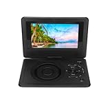 Tragbarer 8,5-Zoll-DVD-Player mit Großem Bildschirm mit USB/SD-Karte/AV-Eingang und -Ausgang, Integriertem Kartenleser, PAL/NTSC/SECAM-Vollsystem-TV, Integrierter 1500-mAh-Akku (EU-Stecker)
