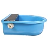 YARNOW automatisch tierische Wasserschüssel Futternapf für Vieh Tiertränke mit Schwimmerventil Wassertränke für Milchkühe Wasserspender für Nutztiere Kuhtränke Viehtränke Plastik Sky-Blue