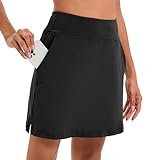 Timuspo Damen Hosenrock Skort mit hoher Taille und Taschen, Laufröcke, Sport, Golfrock mit Innenhose